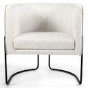 Ver imagem 2 de Kit 2 Poltronas Decorativas Base Aço Betina B-443 Linho Bege - Domi