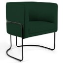 Ver imagem 1 de Poltrona Decorativa Sala de Estar Base Aço Betina B-303 Veludo Verde Musgo - Domi
