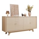 Ver imagem 1 de Buffet Aparador 4 Portas com Frisos Decorativos e Prateleiras Soleil Off White - Mabe Magazine