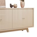 Ver imagem 2 de Buffet Aparador 4 Portas com Frisos Decorativos e Prateleiras Soleil Off White - Mabe Magazine