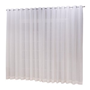 Cortina linho tecido 8,00x2,30 Para Varão Simples:Palha