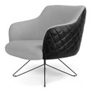 Ver imagem 2 de Kit 2 Poltronas Decorativas Jade Base Orby C-315 Corano Tressê Linho Cinza Claro - Domi