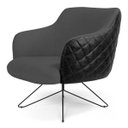Ver imagem 2 de Kit 2 Poltronas Decorativas Jade Base Orby C-416 Corano Tressê Linho Cinza Escuro - Domi