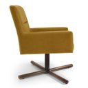 Ver imagem 5 de Kit 2 Poltronas Decorativas Giratórias Base Xis Madeira Angel B-260 Veludo Mostarda - Domi