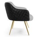Ver imagem 4 de Kit 2 Poltronas Decorativas Jade Pés Alumínio C-315 Corano Tressê Linho Cinza Claro - Domi