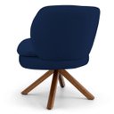 Ver imagem 1 de Poltrona Decorativa Sala de Estar Melissa Base Giromad Giratória B-304 Veludo Azul Marinho - Domi