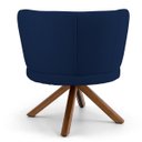 Ver imagem 2 de Poltrona Decorativa Sala de Estar Melissa Base Giromad Giratória B-304 Veludo Azul Marinho - Domi