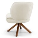 Ver imagem 3 de Poltrona Decorativa Sala de Estar Melissa Base Giromad Giratória B-309 Veludo Bege - Domi