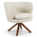 Ver imagem 1 de Poltrona Decorativa Sala de Estar Melissa Base Giromad Giratória B-309 Veludo Bege - Domi