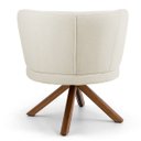 Ver imagem 4 de Poltrona Decorativa Sala de Estar Melissa Base Giromad Giratória B-309 Veludo Bege - Domi