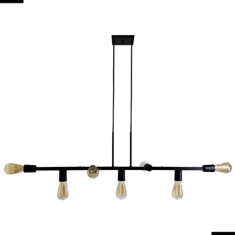 Pendente Mini Jabuticaba Preto 7xe27 Alumínio Pintura Eletrostática Design Moderno Luxuoso Bivolt Co