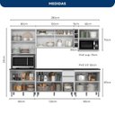 Ver imagem 3 de Cozinha Modulada 6 Peças com Aéreo de Vidro Reflecta e Paneleiro Duplo Evidence