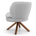 Ver imagem 3 de Poltrona Decorativa Sala de Estar Melissa Base Giromad Giratória C-315 Linho Cinza Claro - Domi