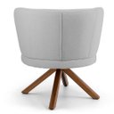 Ver imagem 4 de Poltrona Decorativa Sala de Estar Melissa Base Giromad Giratória C-315 Linho Cinza Claro - Domi