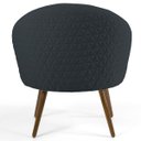 Ver imagem 3 de Kit 2 Poltronas Decorativas Pés Palito Rafa C-465 Linho Chumbo - Domi