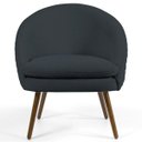 Ver imagem 4 de Kit 2 Poltronas Decorativas Pés Palito Rafa C-465 Linho Chumbo - Domi