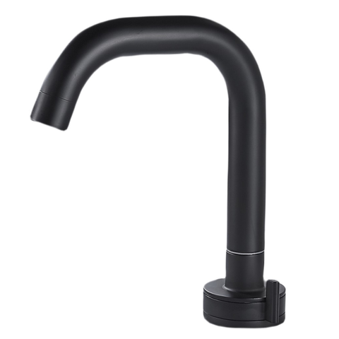 Torneira Preta para Banheiro Clean Articulada com Misturador Monocomando Latão