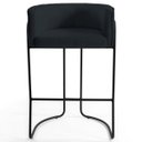 Ver imagem 2 de Kit 4 Banquetas Decorativas Base Aço Preto Betina B-300 Veludo Black - Domi