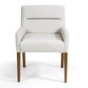 Ver imagem 2 de Kit 2 Poltronas Decorativas Base Madeira Angel C-107 Linho Cru - Domi