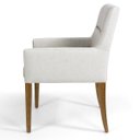 Ver imagem 5 de Kit 2 Poltronas Decorativas Base Madeira Angel C-107 Linho Cru - Domi