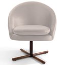 Ver imagem 2 de Poltrona Decorativa Sala de Estar Base Xis Madeira Rafa B-309 Veludo Bege - Domi