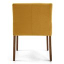 Ver imagem 3 de Kit 2 Poltronas Decorativas Base Madeira Angel B-279 Veludo Amarelo - Domi