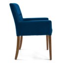 Ver imagem 5 de Kit 2 Poltronas Decorativas Base Madeira Angel B-170 Veludo Azul - Domi