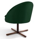 Ver imagem 4 de Poltrona Decorativa Sala de Estar Base Xis Madeira Rafa B-303 Veludo Verde Musgo - Domi