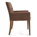 Ver imagem 5 de Kit 2 Poltronas Decorativas Base Madeira Angel B-276 Veludo Ferrugem - Domi