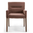 Ver imagem 2 de Kit 2 Poltronas Decorativas Base Madeira Angel B-276 Veludo Ferrugem - Domi
