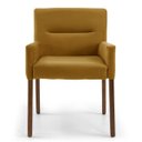 Ver imagem 2 de Kit 2 Poltronas Decorativas Base Madeira Angel B-260 Veludo Mostarda - Domi