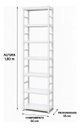 Ver imagem 4 de Estante Multiuso Organizador Livreiro Estilo Industrial 180x50 Branco Total