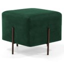 Ver imagem 1 de Puff Decorativo 45cm Base Aço Status B-303 Veludo Verde Musgo - Domi