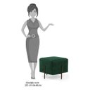 Ver imagem 4 de Puff Decorativo 45cm Base Aço Status B-303 Veludo Verde Musgo - Domi