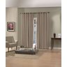 Cortina com Blackout e Voil 2,60M x 1,70M Prátika Lisa Slim Bella Janela Branca - Marrom - 1