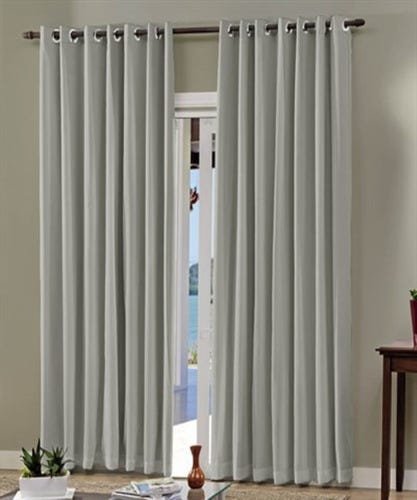 Cortina com Blackout e Voil 2,60M x 1,70M Prátika Lisa Slim Bella Janela Branca - Cinza - 1