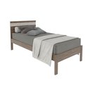 Ver imagem 4 de Cama de Solteiro Cm8010 para Colchão de 88cm Nogal/branco Tecnomobili