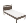 Cama de Solteiro Cm8010 para Colchão de 88cm Nogal/branco Tecnomobili - 1