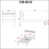 Cama de Solteiro Cm8010 para Colchão de 88cm Nogal/branco Tecnomobili - 2