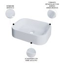 Ver imagem 3 de Cuba Pia para Banheiro Retangular 38cm Dalila C08 Branco - Mpozenato