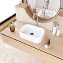 Ver imagem 5 de Cuba Pia para Banheiro Retangular 38cm Dalila C08 Branco - Mpozenato