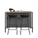 Ver imagem 1 de Mesa Bancada Gourmet Estilo Industrial 127cm P1034 Mel/grafite