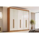 Ver imagem 1 de Guarda Roupa Casal 6 Portas e 6 Gavetas Santiago Cinamomo/off White - Conquista
