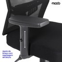 Ver imagem 6 de Cadeira de Escritório Presidente Moob Armênia Ergonômica Giratória com Encosto Reclinável