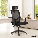 Ver imagem 2 de Cadeira de Escritório Presidente Moob Armênia Ergonômica Giratória com Encosto Reclinável