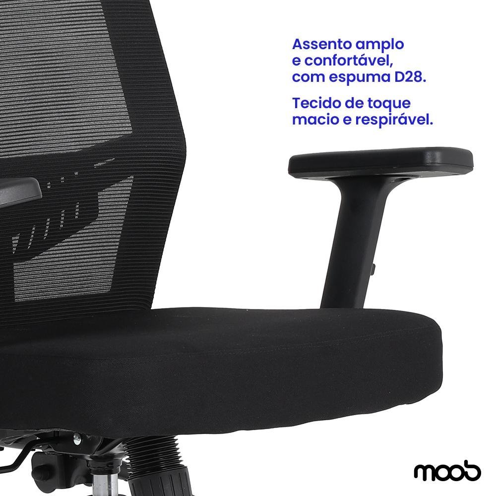 Cadeira de Escritório Presidente Moob Armênia Ergonômica Giratória com Encosto Reclinável - 7