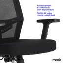 Ver imagem 7 de Cadeira de Escritório Presidente Moob Armênia Ergonômica Giratória com Encosto Reclinável
