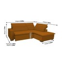 Ver imagem 3 de Sofá Istambul 2.60x1.90m Retrátil e Reclinável com Chaise - Terra