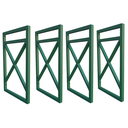 Ver imagem 1 de Quatro Suportes Estilo Industrial P/prateleiras 20cm - Verde