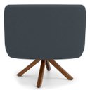 Ver imagem 4 de Poltrona Decorativa Sala de Estar Giratória Base Giromad Madeira Jade C-03 Corano Cinza - Domi